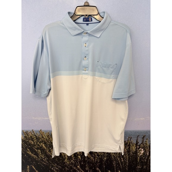 Stitch's Other - Stitch golf Men's Polo Shirt Size XL, blue White Colorblock great condition